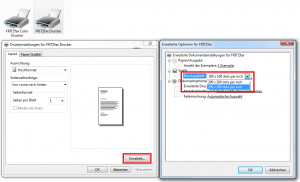 FRITZfax - Druckereinstellung