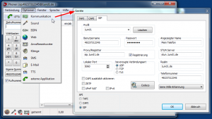 Phoner 1und1 SIP Config