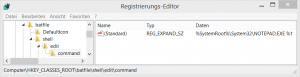 Registry BAT Standardeditor anpassen