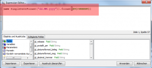 iReport - Aktuelles Datum einfügen