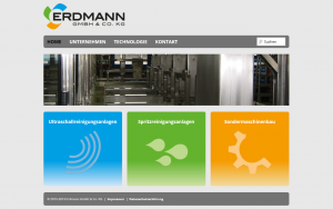 Webseite - Erdmann GmbH & Co. KG