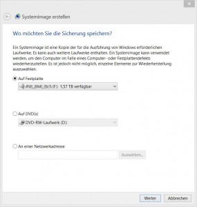 Windows Systemabbildsicherung als Backup mit Bordmitteln erstellen [2]