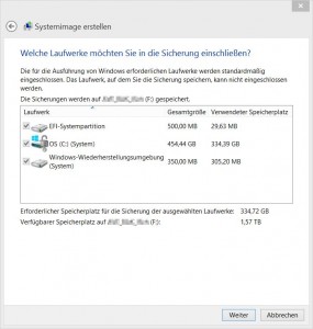 Windows Systemabbildsicherung als Backup mit Bordmitteln erstellen [3]